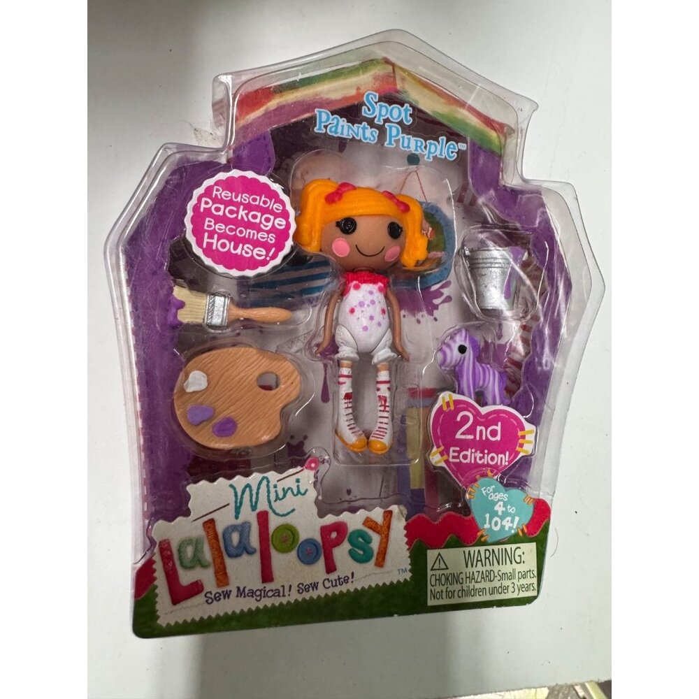 Lalaloopsy Mini Doll "Spot Paints Purple" NEW Retired NRFB